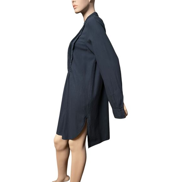 CP Shades Annette Tunic Long Sleeves S Tuxedo Pleated Six Button Front Placket - Picture 7 of 11